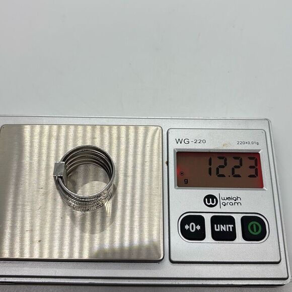 Silver Stls Steel spinning ring make words LOVE HOPE SOUL Sz 11 - Picture 7 of 8